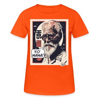 Japanese Mashup Freud's Psychology Your Mom - Women's Breathable T-Shirt - neon orange - Front - AI Model Female 172 dark (172cm)