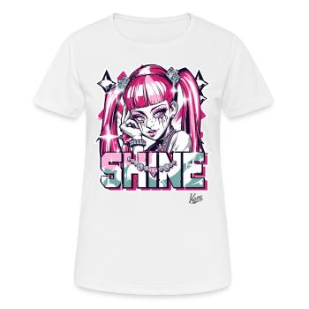 pretty girl shining with diamonds and jewels - Women's Breathable T-Shirt - white - Front - AI Model Female 172 dark (172cm)
