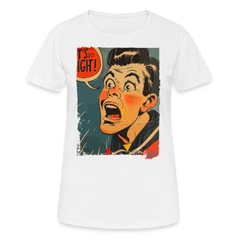 1950er Seemann Cartoon: Das ist so eng! - Frauen T-Shirt atmungsaktiv - Weiß - Vorne - AI Model Female 172 dark (172cm)