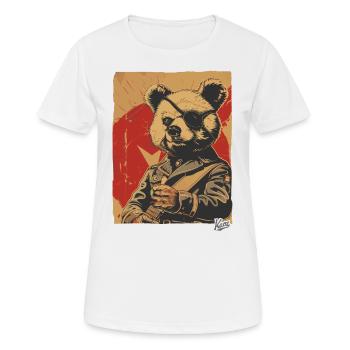 Propaganda Stil: Spielzeug General Plüschbär - Frauen T-Shirt atmungsaktiv - Weiß - Vorne - AI Model Female 172 dark (172cm)