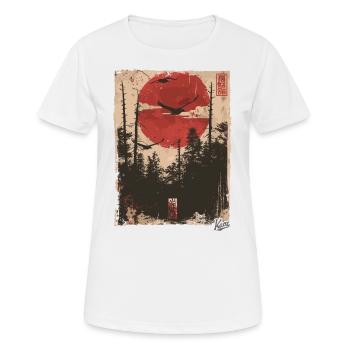 Propaganda-Stil: Natur-Revolution - Frauen T-Shirt atmungsaktiv - Weiß - Vorne - AI Model Female 172 dark (172cm)