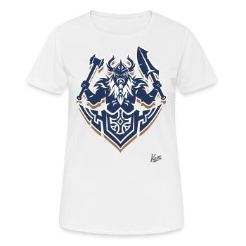 Die Nordischen Kriegsgötter - Frauen T-Shirt atmungsaktiv - Weiß - Vorne - AI Model Female 172 dark (172cm)