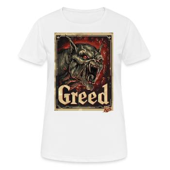 Créature infernale – Monstre de cupidité - T-shirt respirant Femme - blanc - Devant - AI Model Female 172 dark (172cm)