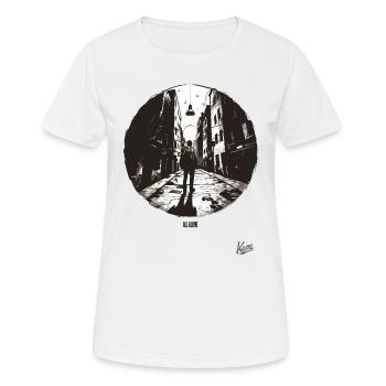 All alone - Women's Breathable T-Shirt - white - Front - AI Model Female 172 dark (172cm)