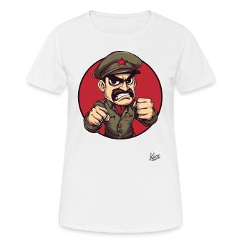Kommunistischer Soldat-General Kapitalismus - Frauen T-Shirt atmungsaktiv - Weiß - Vorne - AI Model Female 172 dark (172cm)