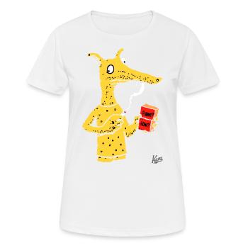 Créature fourmilier avec une brique - T-shirt respirant Femme - blanc - Devant - AI Model Female 172 dark (172cm)