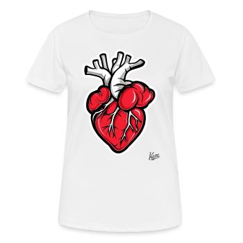 Anatomy Heart - Women's Breathable T-Shirt - white - Front - AI Model Female 172 dark (172cm)