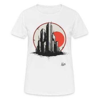 Brutale Architektur der Zukunft und Wissenschaft - Frauen T-Shirt atmungsaktiv - Weiß - Vorne - AI Model Female 172 dark (172cm)