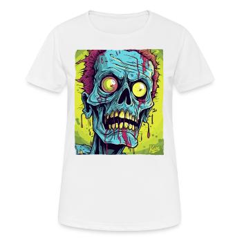 The coolest zombie skull monster - Women's Breathable T-Shirt - white - Front - AI Model Female 172 dark (172cm)