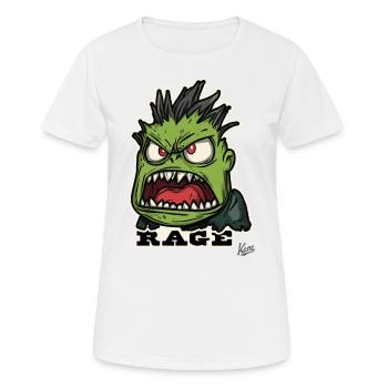 Wütender grüner Oger Zorn - Frauen T-Shirt atmungsaktiv - Weiß - Vorne - AI Model Female 172 dark (172cm)