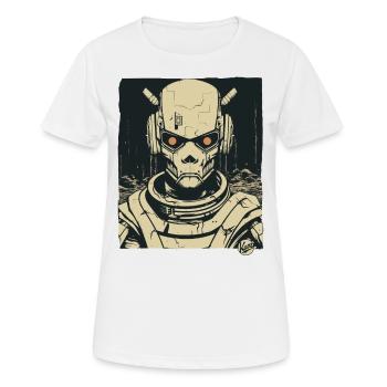 Super Humanoïde Crâne Crâne Android Mecha - T-shirt respirant Femme - blanc - Devant - AI Model Female 172 dark (172cm)