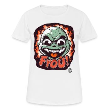 Te faire avec amour et cœur - T-shirt respirant Femme - blanc - Devant - AI Model Female 172 dark (172cm)