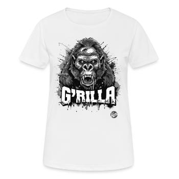 Super wütender Zombie-Gorilla - Frauen T-Shirt atmungsaktiv - Weiß - Vorne - AI Model Female 172 dark (172cm)