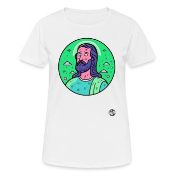 Le Sauveur dont on doutait, Jésus-Christ - T-shirt respirant Femme - blanc - Devant - AI Model Female 172 dark (172cm)