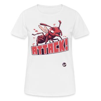 Angriff der roten Ameise - Frauen T-Shirt atmungsaktiv - Weiß - Vorne - AI Model Female 172 dark (172cm)