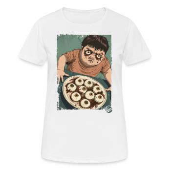 Enfant en colère avec soupe aux yeux, un clown de soupe - T-shirt respirant Femme - blanc - Devant - AI Model Female 172 dark (172cm)