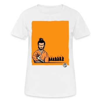 Le samouraï mortel - T-shirt respirant Femme - blanc - Devant - AI Model Female 172 dark (172cm)