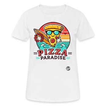 Ein Stück Pizza-Paradies für Surfer - Frauen T-Shirt atmungsaktiv - Weiß - Vorne - AI Model Female 172 dark (172cm)