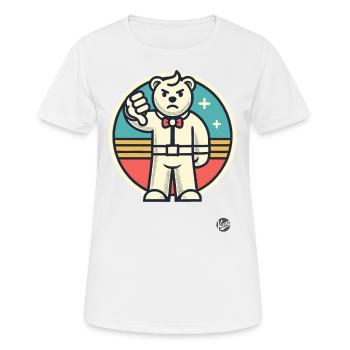Mauvaise note, pouces vers le bas Rejeter l’ours - T-shirt respirant Femme - blanc - Devant - AI Model Female 172 dark (172cm)