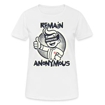 Pouces vers le haut pour l’anonymat Rétro Dessin animé Garçon - T-shirt respirant Femme - blanc - Devant - AI Model Female 172 dark (172cm)