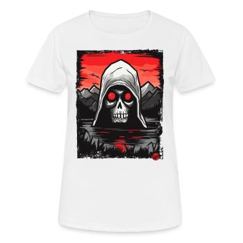 Skull Grim Reaper - Women's Breathable T-Shirt - white - Front - AI Model Female 172 dark (172cm)