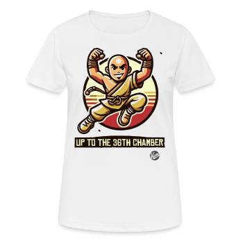 Up to the 36th Chamber – Shaolin Mönch Kung Fu - Frauen T-Shirt atmungsaktiv - Weiß - Vorne - AI Model Female 172 dark (172cm)