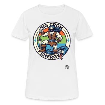 Thumbs up from the Sword Barbarian. Great Crom Energy - Women's Breathable T-Shirt - white - Front - AI Model Female 172 dark (172cm)