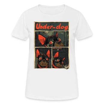 Le bouledogue français outsider - T-shirt respirant Femme - blanc - Devant - AI Model Female 172 dark (172cm)