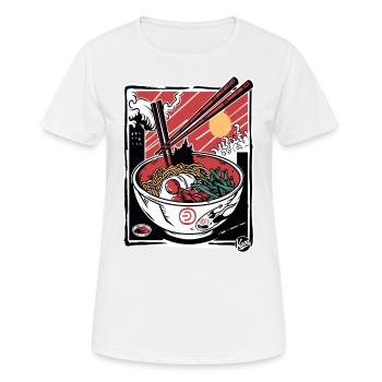 Angriff der Ramen-Stäbchen - Frauen T-Shirt atmungsaktiv - Weiß - Vorne - AI Model Female 172 dark (172cm)