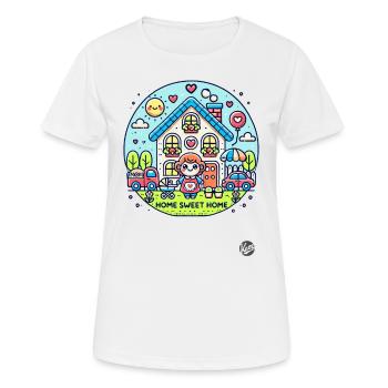 Home Sweet Home, Mama - Frauen T-Shirt atmungsaktiv - Weiß - Vorne - AI Model Female 172 dark (172cm)