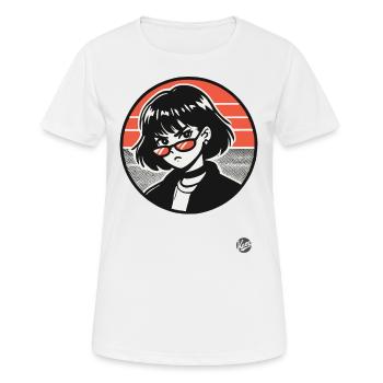Cette fille est synonyme d’ennuis - T-shirt respirant Femme - blanc - Devant - AI Model Female 172 dark (172cm)