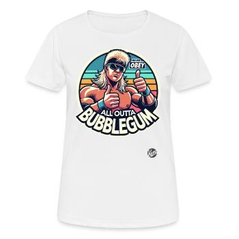 Never Obey, All Outta Bubblegum - Women's Breathable T-Shirt - white - Front - AI Model Female 172 dark (172cm)