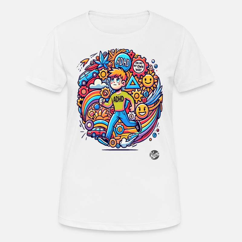 On my own path with ADHD - Women's Breathable T-Shirt - white