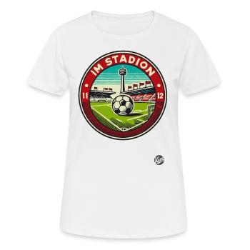 today again in the football stadium - Women's Breathable T-Shirt - white - Front - AI Model Female 172 dark (172cm)