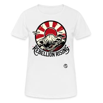 rebellischer Berg Fuji in Japan - Frauen T-Shirt atmungsaktiv - Weiß - Vorne - AI Model Female 172 dark (172cm)