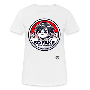 So Fake, dass es Lustig ist - Frauen T-Shirt atmungsaktiv - Weiß - Vorne - AI Model Female 172 dark (172cm)