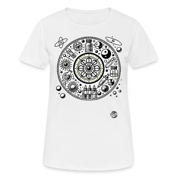 Streber für Wissenschaft - Frauen T-Shirt atmungsaktiv - Weiß - Vorne - AI Model Female 172 dark (172cm)