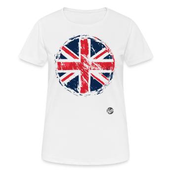Union Jack Flag Great Britain - Women's Breathable T-Shirt - white - Front - AI Model Female 172 dark (172cm)