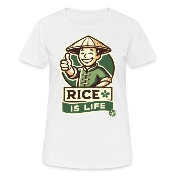 Rice farmer thumbs up - rice is life - Women's Breathable T-Shirt - white - Front - AI Model Female 172 dark (172cm)