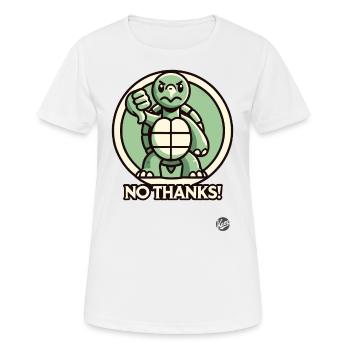 Tortue en colère - pouces vers le bas, non merci ! - T-shirt respirant Femme - blanc - Devant - AI Model Female 172 dark (172cm)