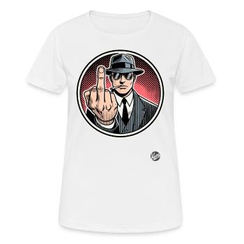 Salutations froides et hostiles de la part du monsieur - T-shirt respirant Femme - blanc - Devant - AI Model Female 172 dark (172cm)