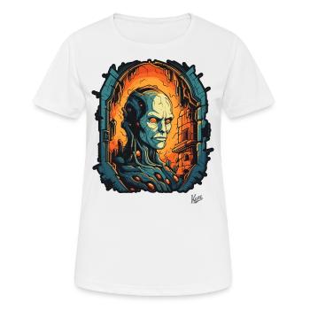 Donjon de la technologie cyborg - T-shirt respirant Femme - blanc - Devant - AI Model Female 172 dark (172cm)