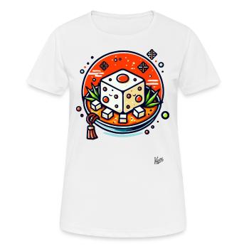 Délicieux tofu - T-shirt respirant Femme - blanc - Devant - AI Model Female 172 dark (172cm)