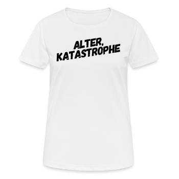 Ancienne catastrophe sur le chantier - T-shirt respirant Femme - blanc - Devant - AI Model Female 172 dark (172cm)