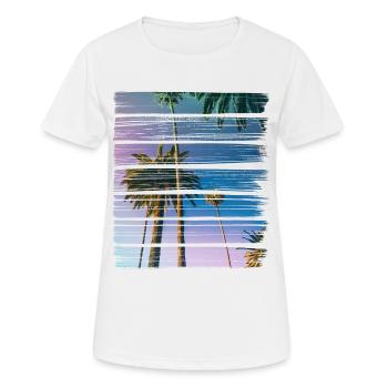 Palmen - Frauen T-Shirt atmungsaktiv - Weiß - Vorne - AI Model Female 172 dark (172cm)