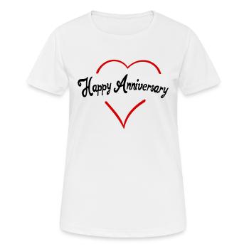 Joyeux anniversaire - T-shirt respirant Femme - blanc - Devant - AI Model Female 172 dark (172cm)
