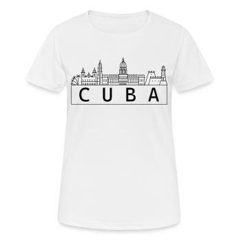 Cuba Skyline Havanna - Frauen T-Shirt atmungsaktiv - Weiß - Vorne - AI Model Female 172 dark (172cm)