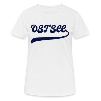 Ostsee - Frauen T-Shirt atmungsaktiv - Weiß - Vorne - AI Model Female 172 dark (172cm)