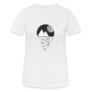 Moon in the mountains - Women's Breathable T-Shirt - white - Front - AI Model Female 172 dark (172cm)