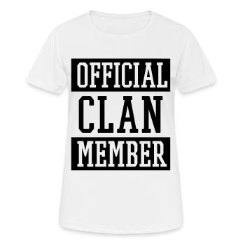 Official Clan Member - Women's Breathable T-Shirt - white - Front - AI Model Female 172 dark (172cm)
